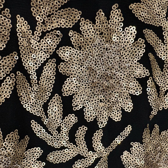 BNWT Calvin Klein Womens Black Sequined Blouson Party Cocktail Dress - Picture 6 of 7